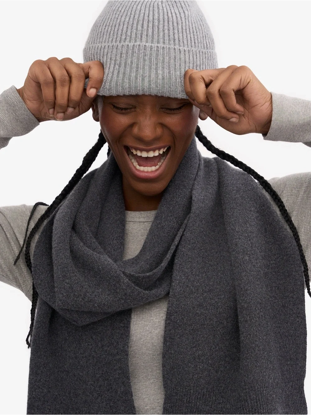 Colorful Standard Merino Wool Scarf, Lava Grey